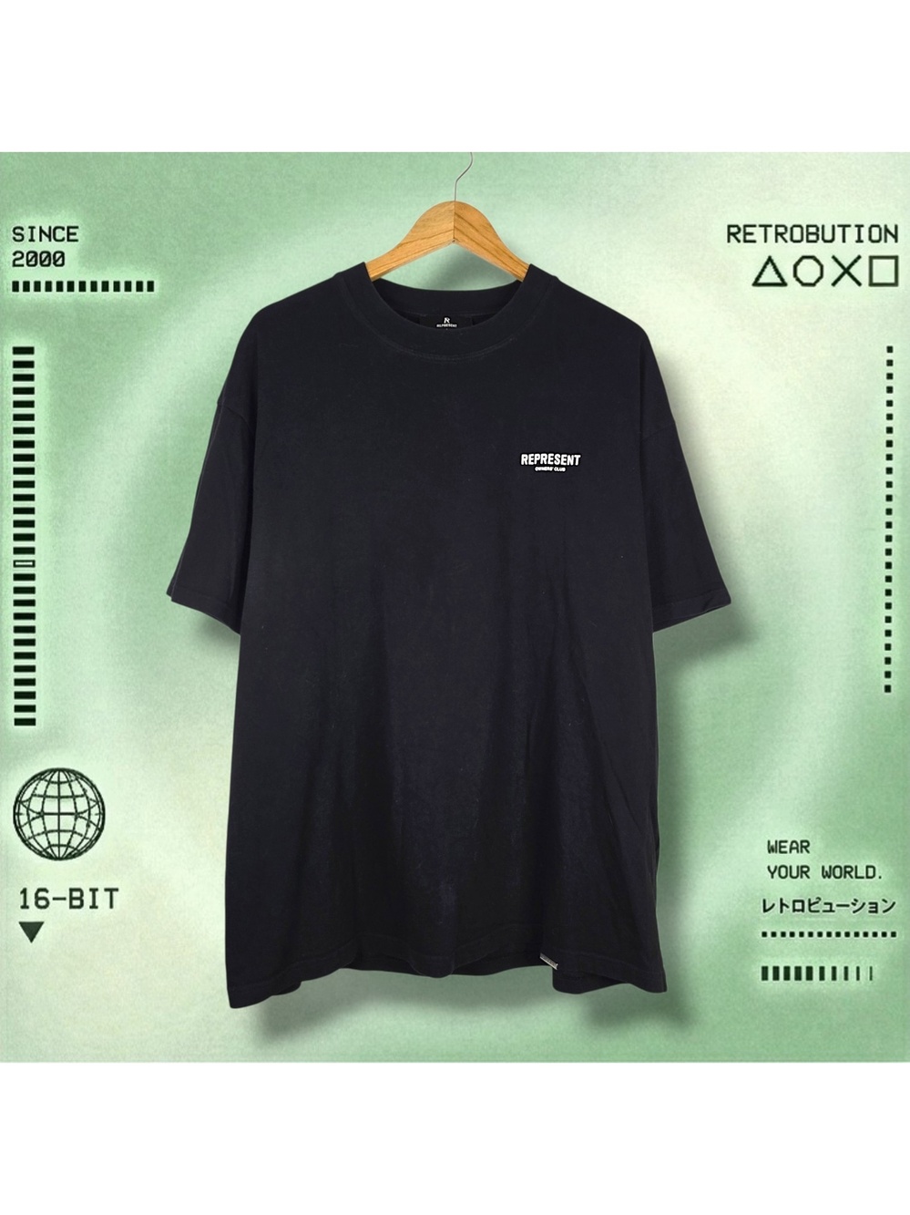 Represent Owners Club Oversized Spell Out Shirt Black Size L